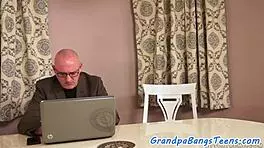 petite teen 18+ gets doggystyle fucked by oldman