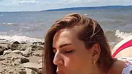 BEAUTIFUL BLOWJOB ON THE RIVER-Cristallgloss Vertical 4K