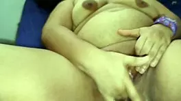 that latina bbw got so horny after her husband left her hanging, she fingers her tight pussy to a real orgasm