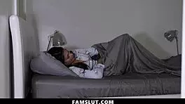 Horny latina stepdaughter sneaks into step daddys room to seduce him - famslut