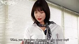 Bunny Boss Katsuki Ren Dominates Adorable Employee In Office