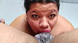 She Takes Cock Deep Down Throat With Spit And Cum
