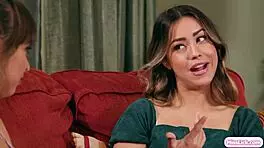 latina licking hairy zone gently