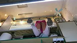 Boss Plays With Sexy Shop Assistant Pussy During Customer Talk