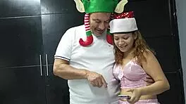 stepfather gets horny feeling his stepdaughters sweet caresses