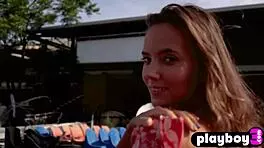 Do you like Katya Clover's small tits outdoors?