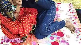Indian desi hot bhabi sakshi gets her pussy fucked hard in saree with dirty talk
