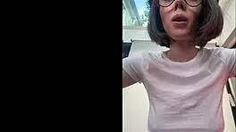 cute latina teacher plays with her pussy for me