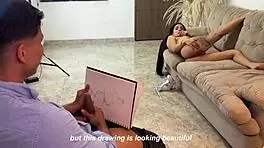 i cant help getting hard drawing this busty milf