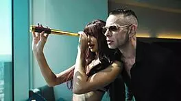 i'm a perfect latina model makin' my first porno, ridin' that big cock