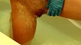 Shaving My Pussy Wearing Rubber Gloves!