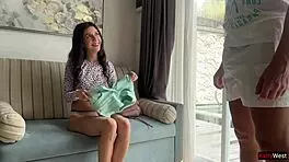 babysitter why is there a vibrator in your bag rough sex by the pool cum on face