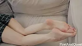 firstanalquest - lexy harris enjoys her first anal surprise