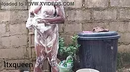 the solo girl is beautiful and petite, moaning softly