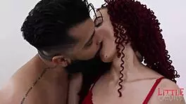 Redhead and pale girl love sitting on my cock