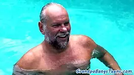 Euro teen pussyfucked by senior's cock