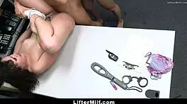 sexy teen naudi nala caught stealing, fucked by milf officer penny barber and friend