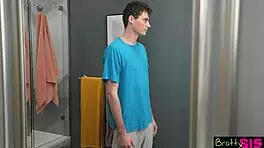 Nikki Nicole gives shy stepbro a steamy shower bj with sloppy deepthroat