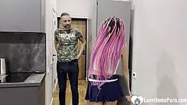 Horny teen invites hotel room hard fuck