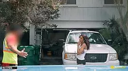 Ginger Bytes Bends Over For Intense Garage Fucking