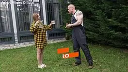 She stayed home alone and went with a young gardener