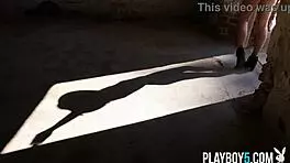 Petite Canadian Blonde MILF Katie Jean Strips Outdoors in Softcore Scene