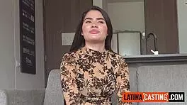 18yo brunette Latina drilled deep in rough POV missionary by big white cock