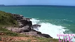 licensed to lick - tarra white eating her pussy at beach