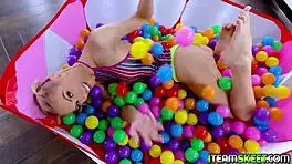 Stud pummels sky pierces sweet twat and makes her cum