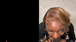 After the club, petite ebony dances and kisses passionately