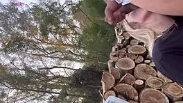 Aline Novak's delicious blowjob in woods