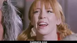 big bad wolf stepdads hunger for sex is satisfied by little 18+ red riding hoods pussy - famsuck