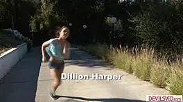 old man chatting with young brunette friend casually