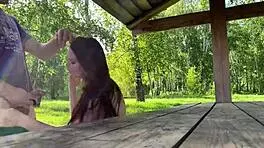 Walking In Woods Saw Bored Beauty Lifted Mood With Dick