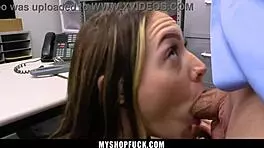 security officer giovanni interrogates jc wilds a suspected thief who insists that shes innocent - myshopfuck