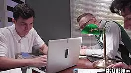 Heather Honey's big ass gets banged by a group of perverted classmates in rough gangbang.