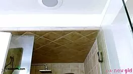 fierce & flawless brunette took a shower and got a rough massage