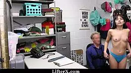 Aria Valencia talks her way out with a blowjob and ride.