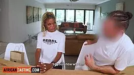 busty 18yo blonde ebony stripped & pounded hard in amateur casting call