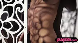 petite blonde canadian beauty strips lingerie to reveal perky tits