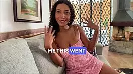 Hot brunette latina with natural boobs gives extreme rimjob and blowjob