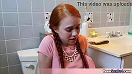 Very skinny redhead teen 18+ rough fucked lets see how this minature pussy can handle the stress