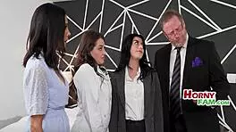 Step Daddy Stays for Intense Group Encounter