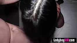 cute faced thai teen ladyboy pov blowjob and rimjob