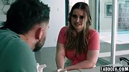 young brunette gets deepthroat, seth barges in saying 'i must watch every intimate moment.'