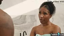 Petite ebony babe olivia jay masturbates and fucks big black cock