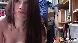 Insatiable brunette teen 18+ is enjoying a rock hard pussy v