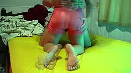 Super Tight Leggings Dry Humping Riding Until He Cum His Pants