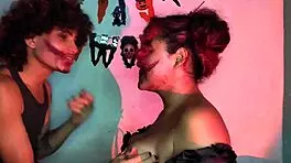 Clown Girl After Halloween Party Free Scene