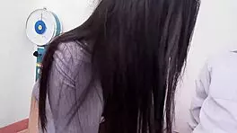 Frustrated japanese wife get first time uncensored mmf 3some creampie by doctor